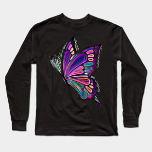 Colorful Butterfly Art Long Sleeve T-Shirt